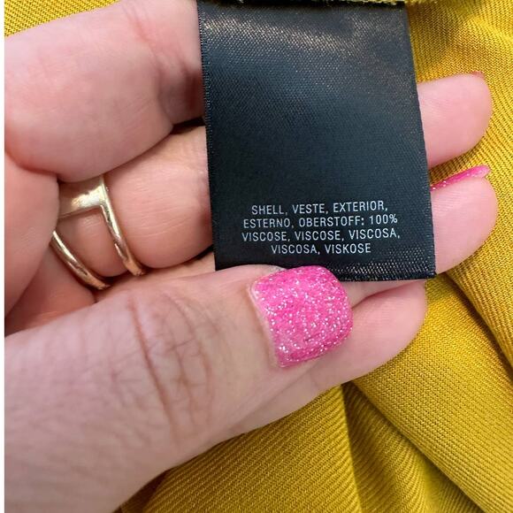 Maeve Yellow Mustard Long Sleeves Tunic Mini Dress size 10 - Picture 4 of 13